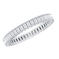 Baguette Cut Moissanite Eternity Ring in Shared Prong Setting