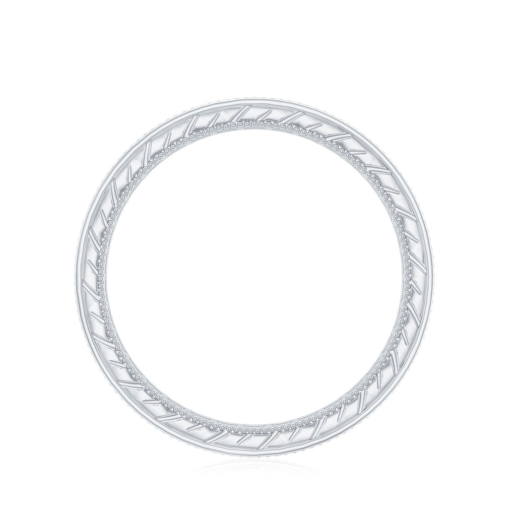 Certified Lab Created Blue Sapphire Full Eternity Ring in Channel Setting