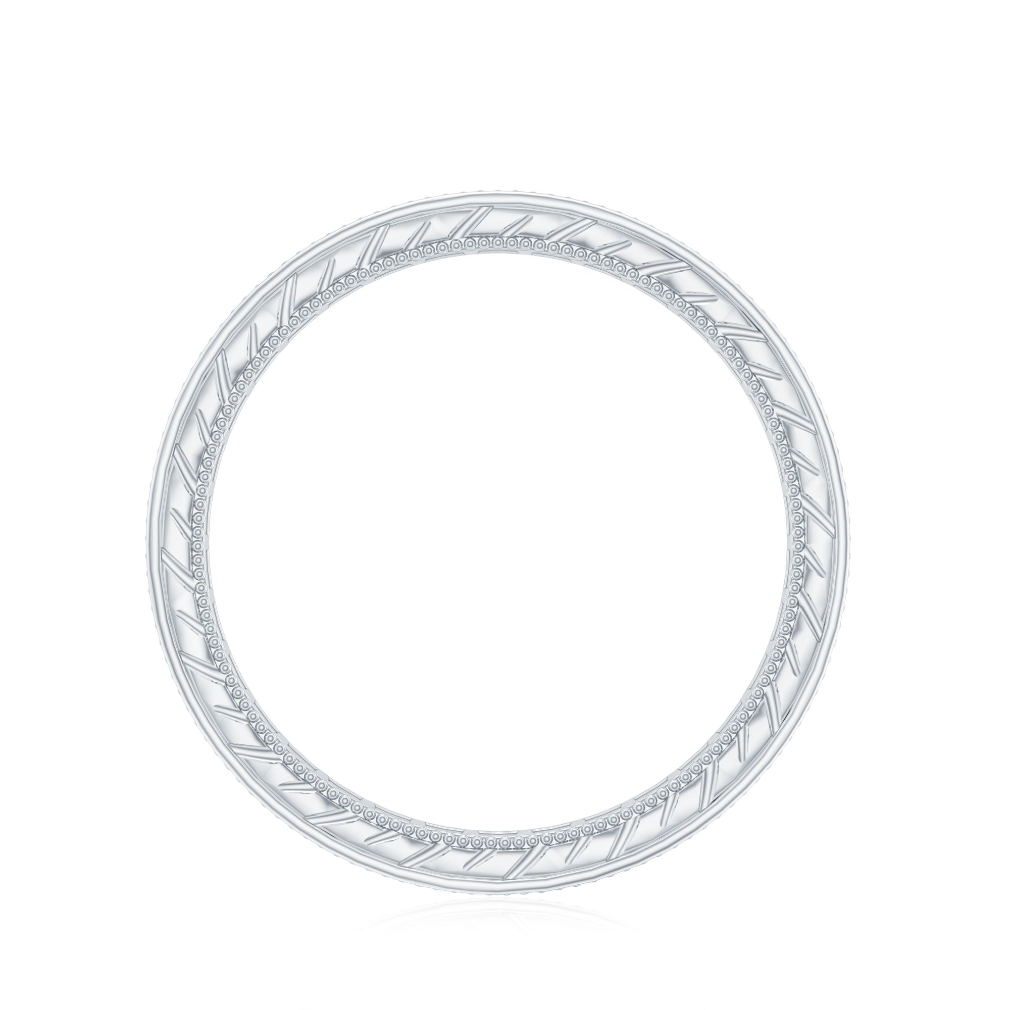 Certified Lab Created Blue Sapphire Full Eternity Ring in Channel Setting