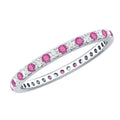 Pink Tourmaline and Diamond Stackable Ring