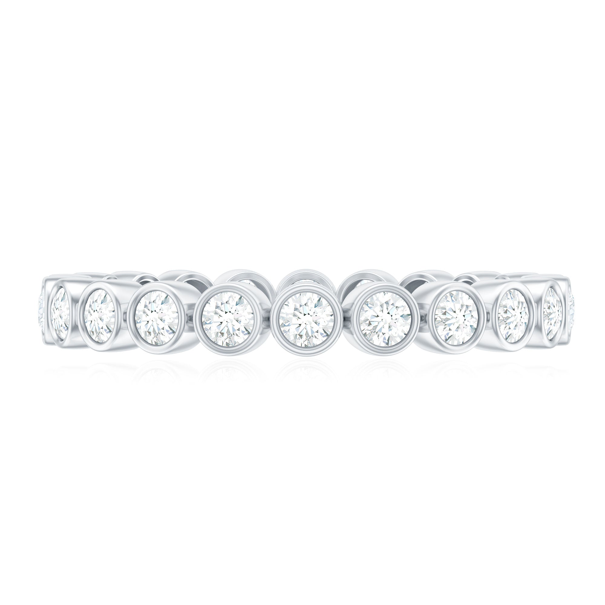 Real Diamond Eternity Ring in Bezel Setting