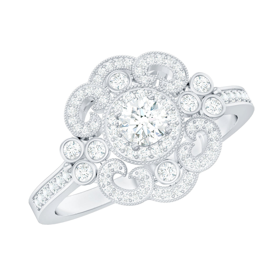 Vintage Looking Diamond Engagement Ring for Women