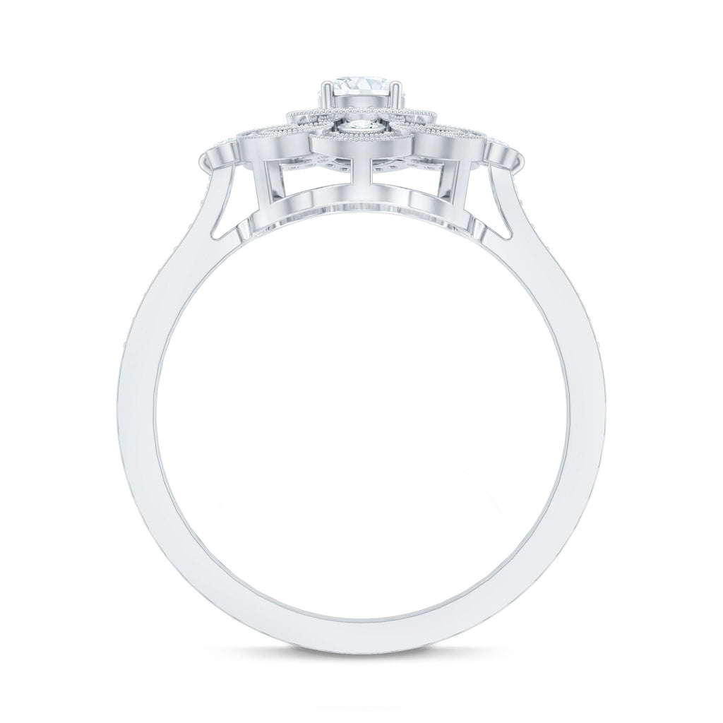 Vintage Looking Diamond Engagement Ring for Women