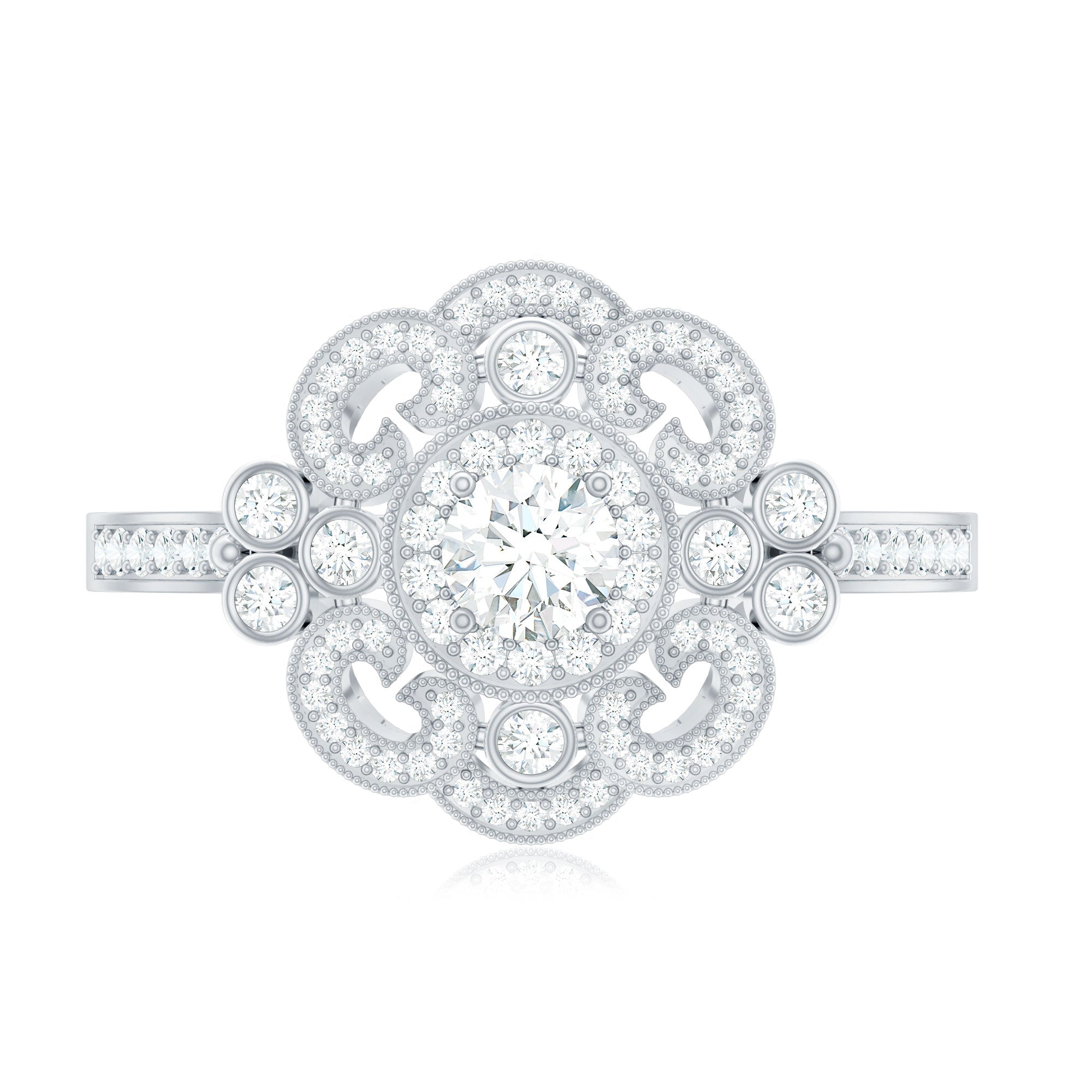 Vintage Looking Diamond Engagement Ring for Women