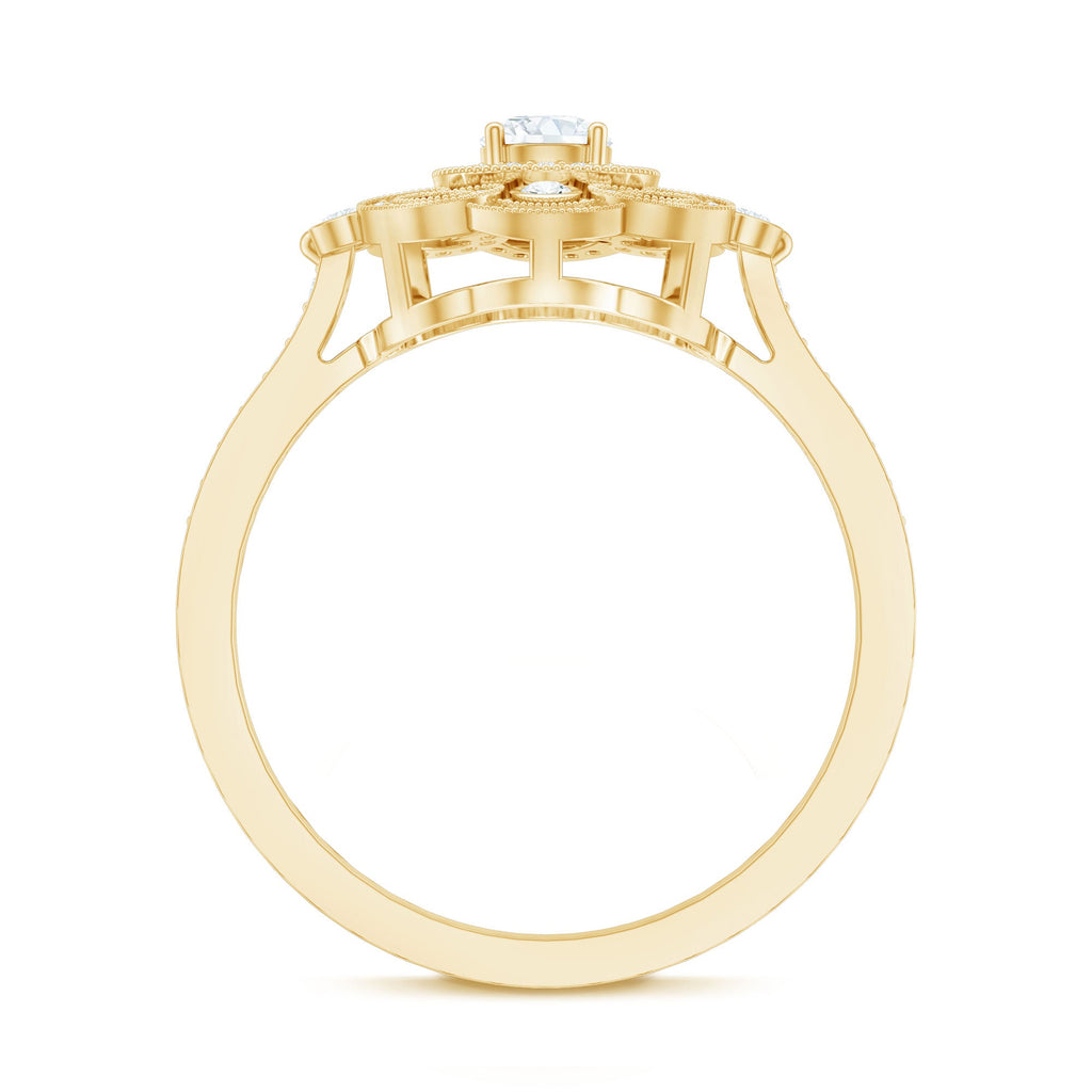 Vintage Looking Diamond Engagement Ring for Women