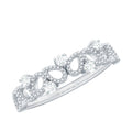Natural Diamond Half Eternity Band with Beaded Detailing