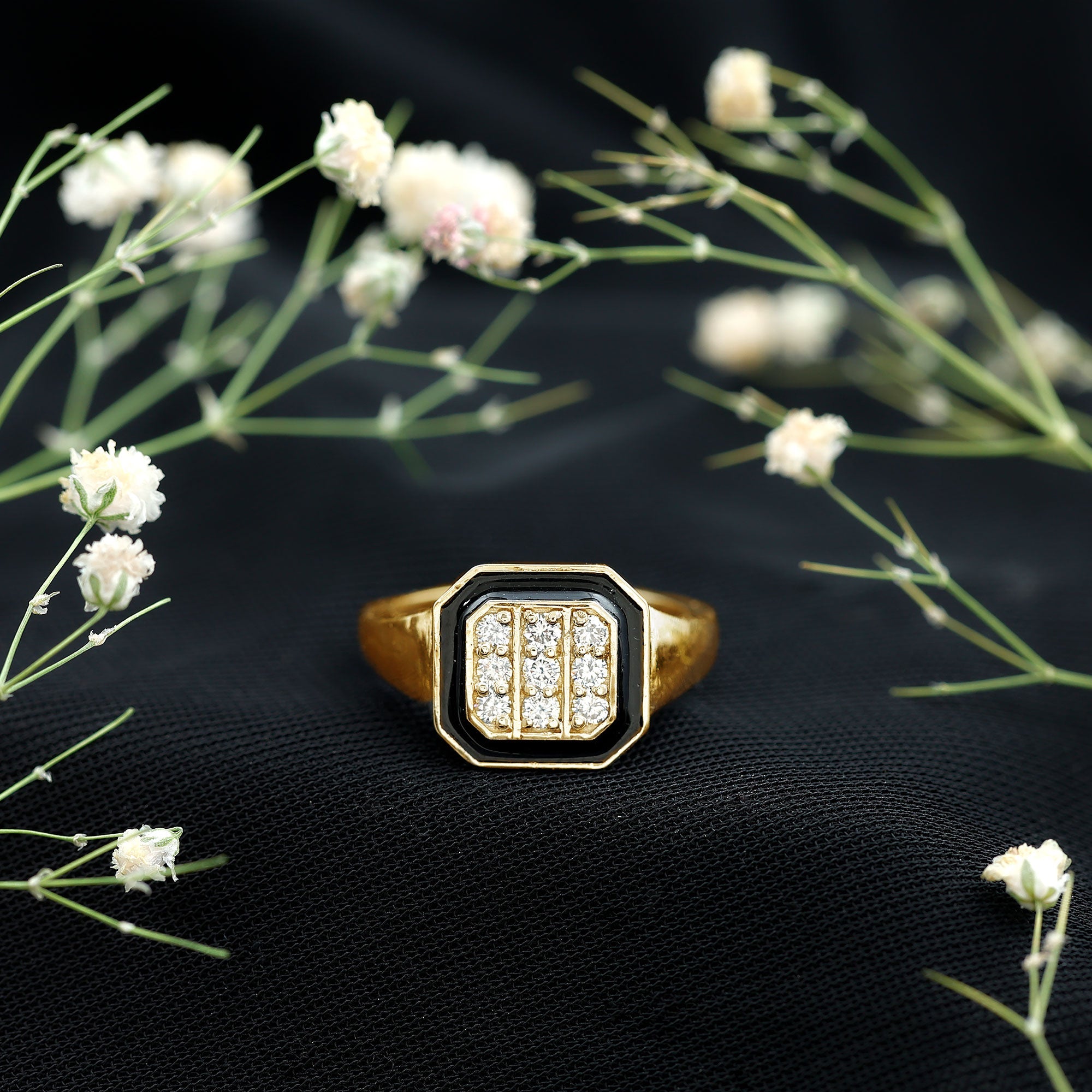 Vintage Style Diamond Engagement Ring for Men