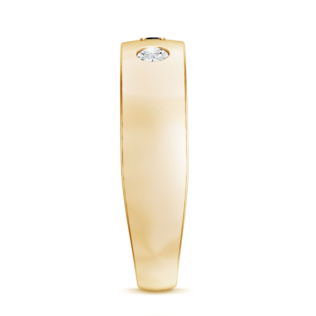 Certified Lab Grown Black and White Diamond Wedding Band