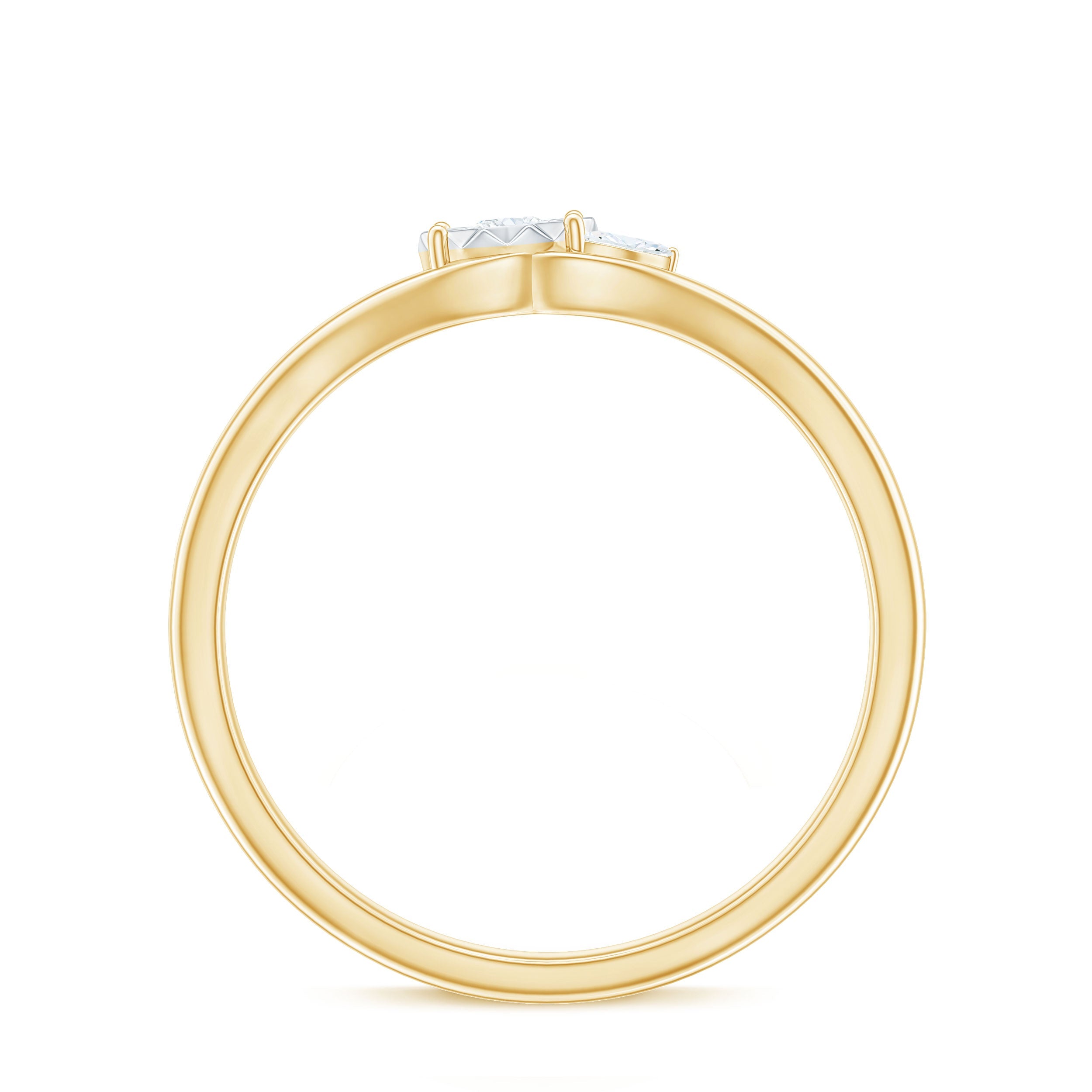 Certified Real Diamond Curved Promise Ring