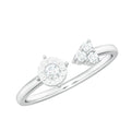 Certified Natural Diamond Cuff Ring for Women