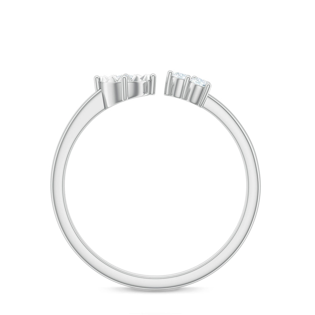 Certified Natural Diamond Cuff Ring for Women