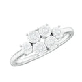Natural Diamond Cluster Promise Ring for Women