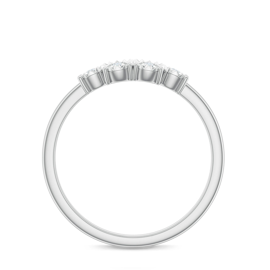 Natural Diamond Cluster Promise Ring for Women