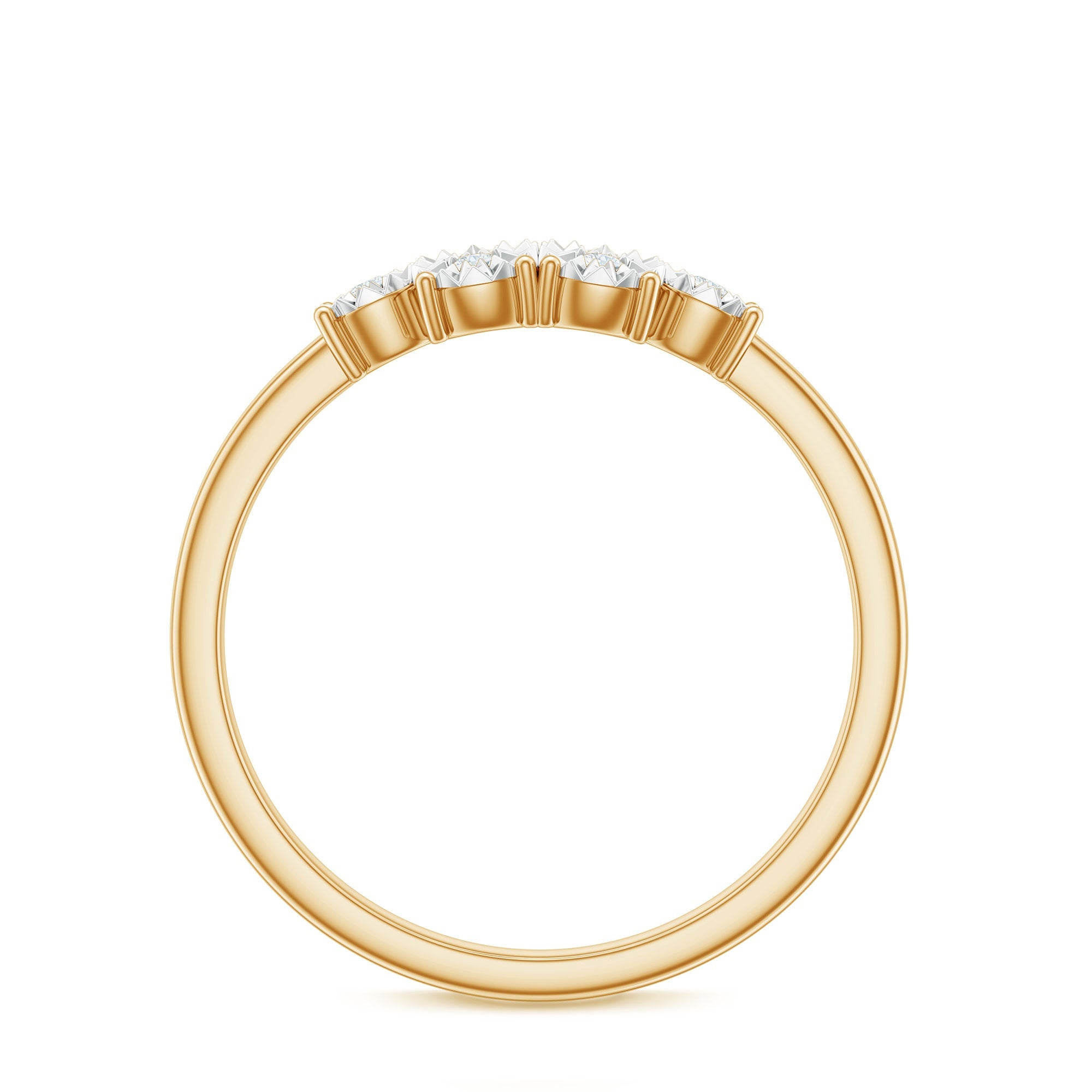 Natural Diamond Cluster Promise Ring for Women