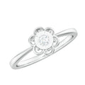 Miracle Plate Real Diamond Flower Promise Ring