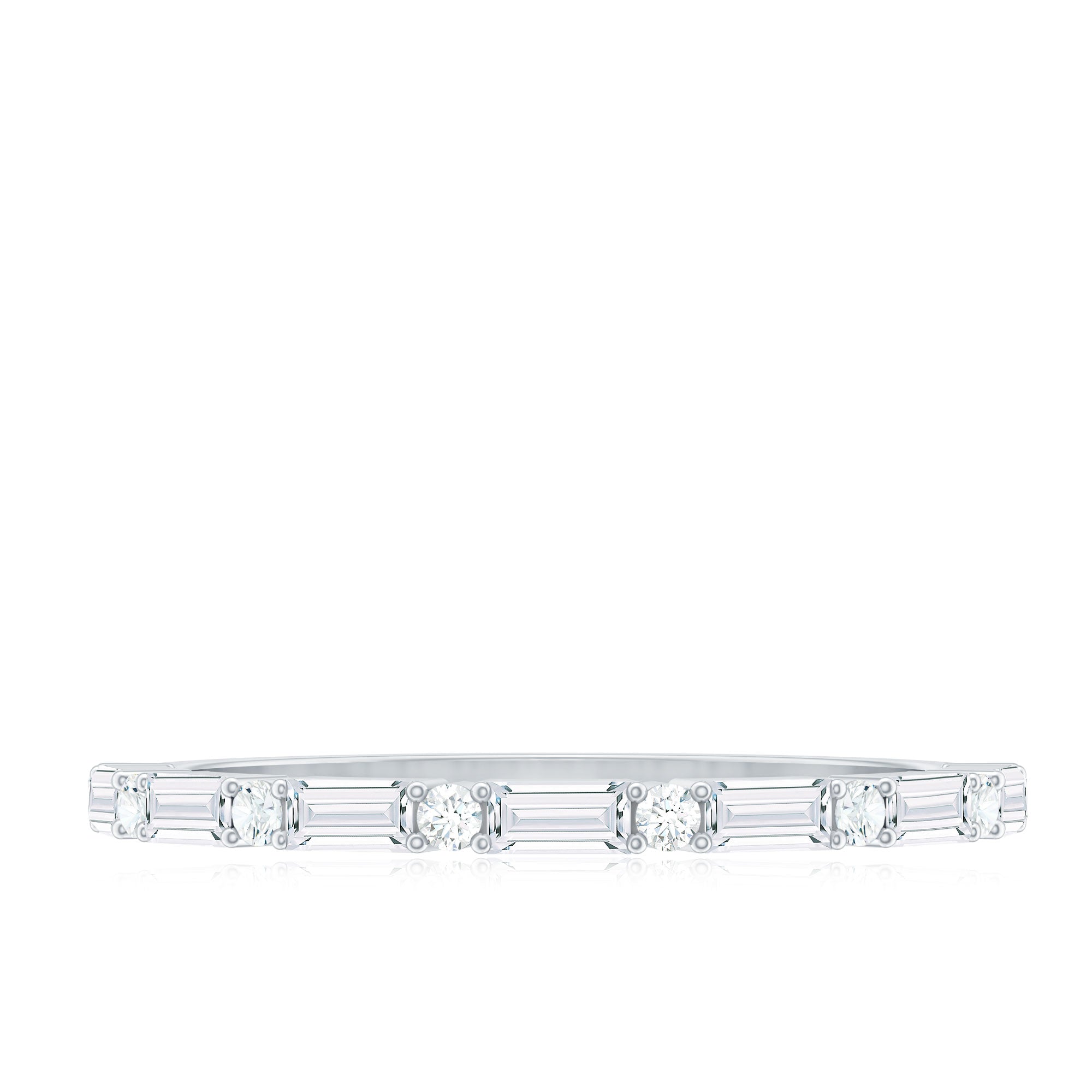 Minimalist Moissanite Stackable Wedding Ring for Women