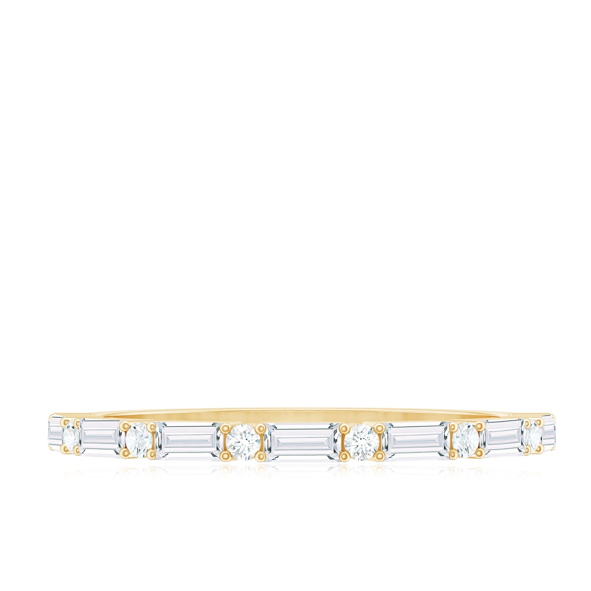 Minimalist Moissanite Stackable Wedding Ring for Women