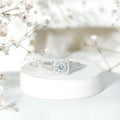 Certified 6 MM Lab Grown Diamond Halo Engagement Ring