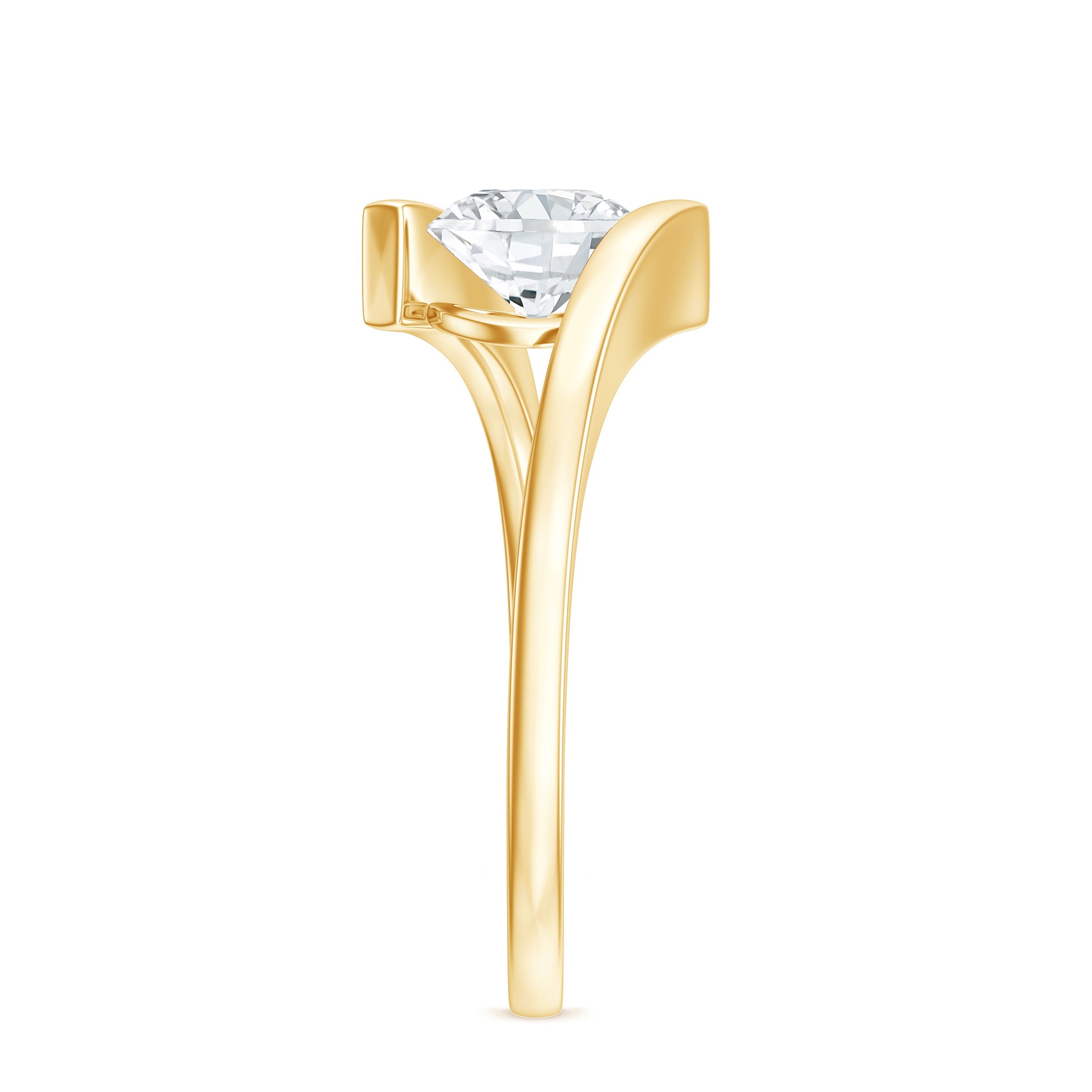 Certified 6 MM Lab Grown Diamond Tension Setting Engagement Ring