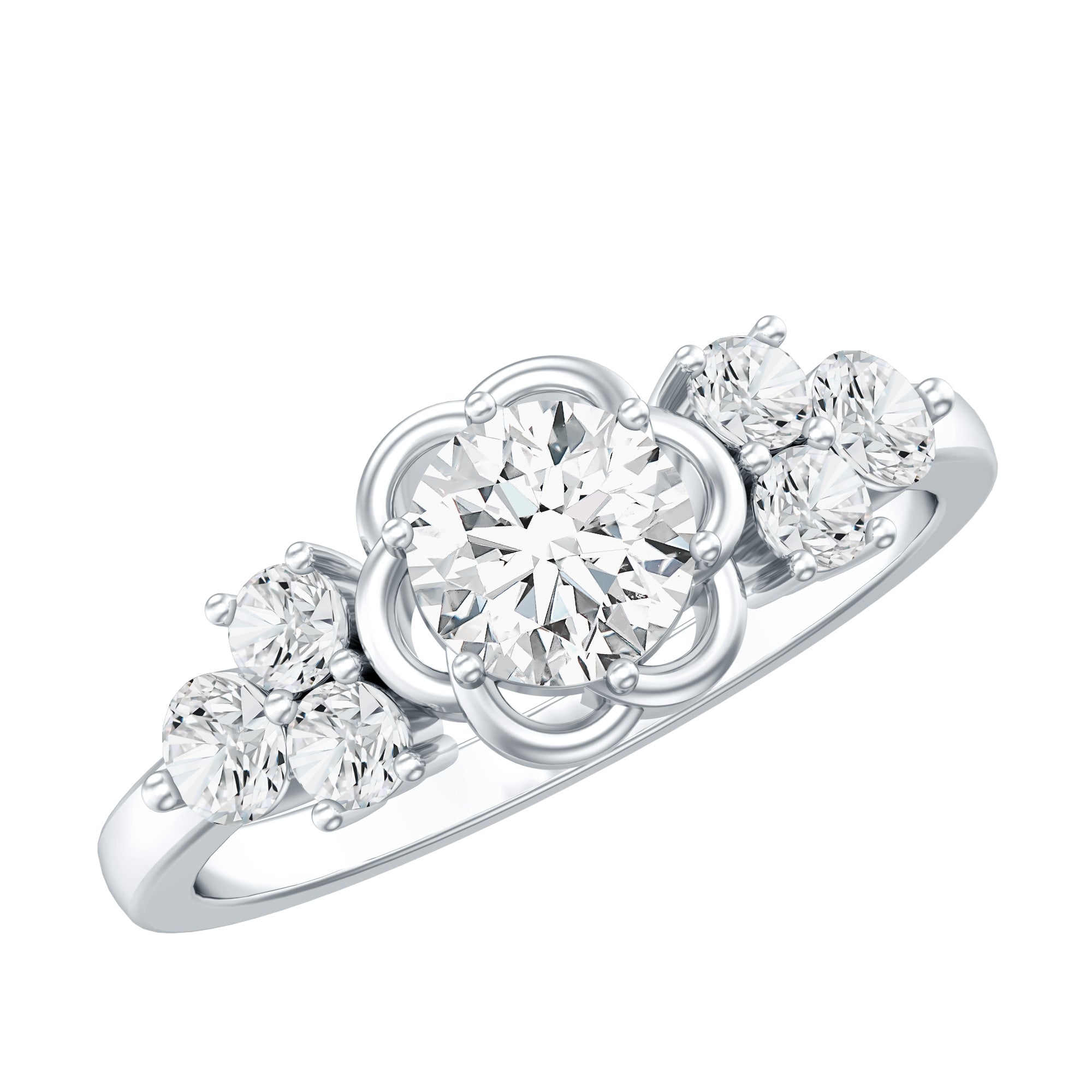 Certified 6 MM Lab Grown Diamond Engagement Ring