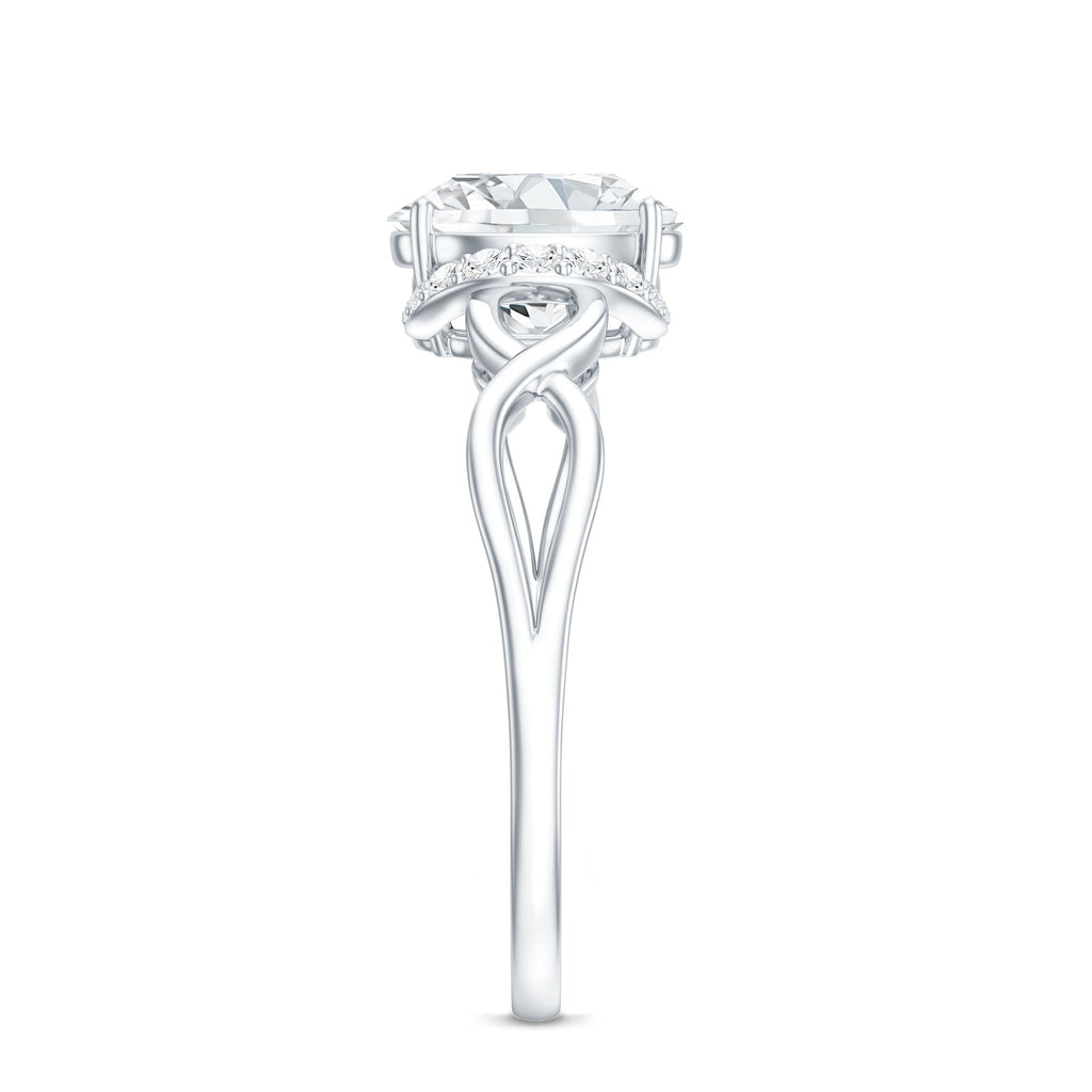 Lab Grown Diamond 6X8 MM Oval Engagement Ring For Women