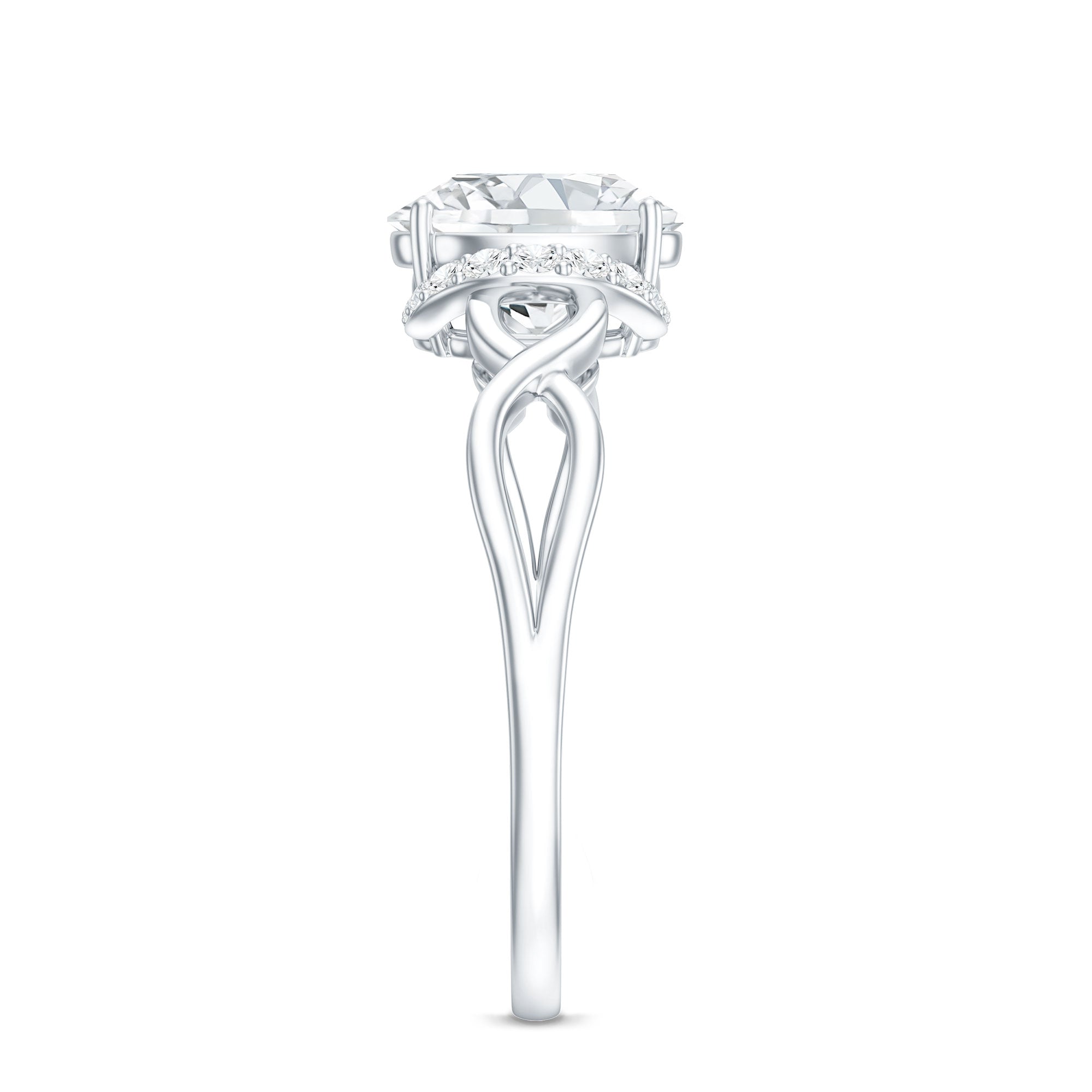 Lab Grown Diamond 6X8 MM Oval Engagement Ring For Women