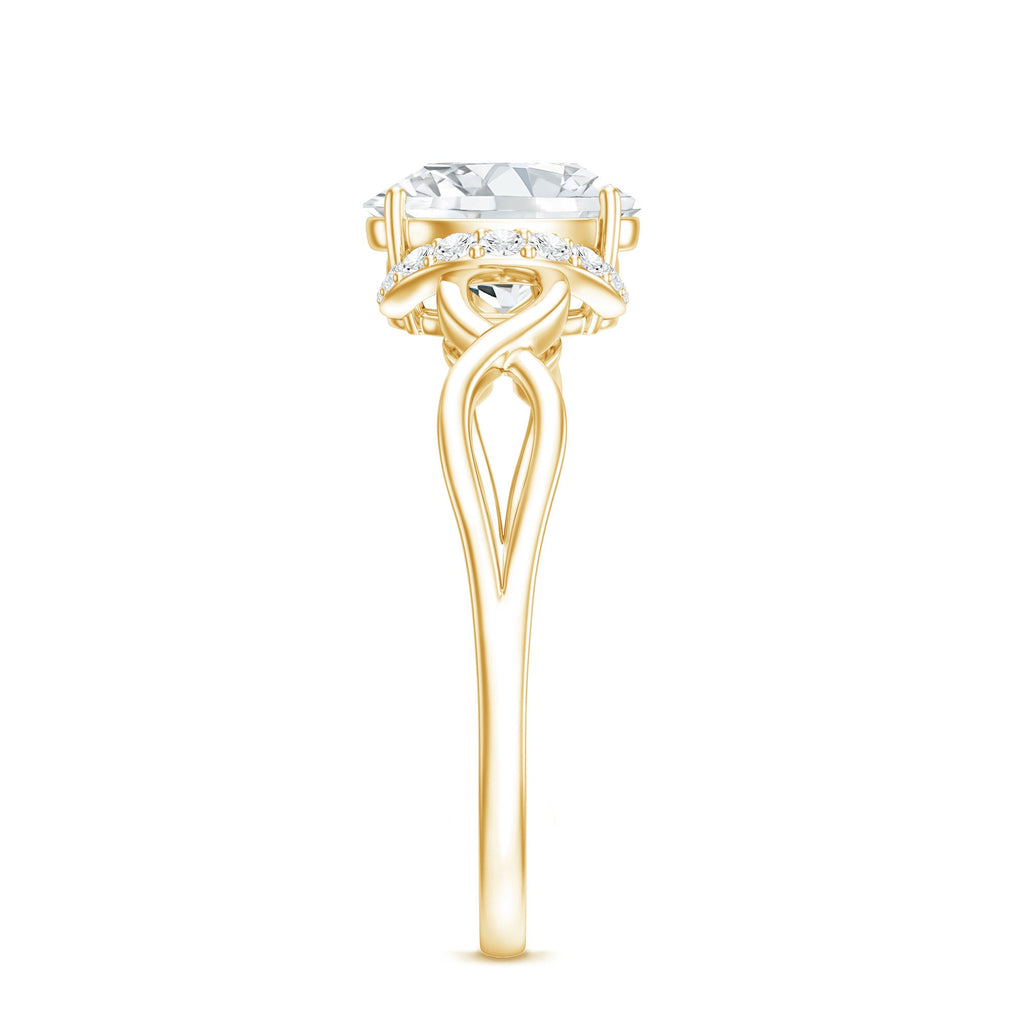 Lab Grown Diamond 6X8 MM Oval Engagement Ring For Women