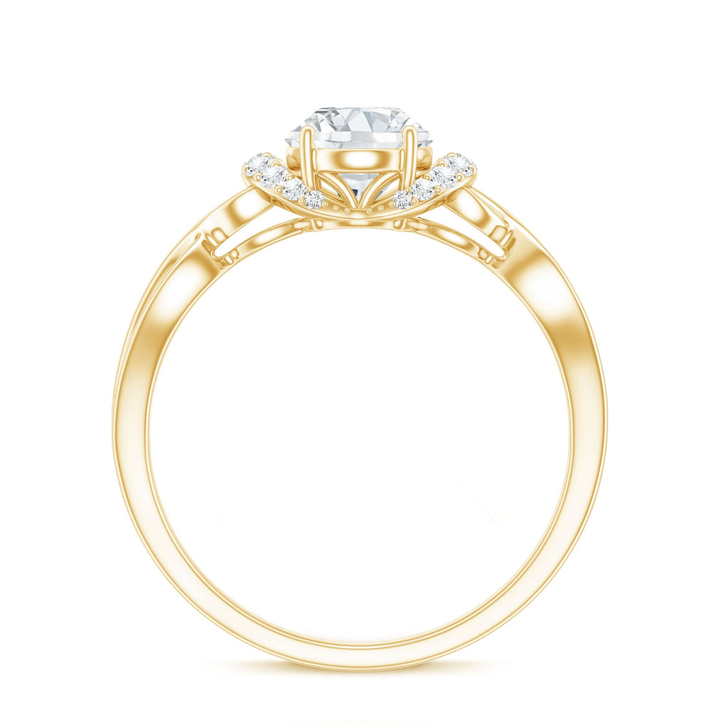 Lab Grown Diamond 6X8 MM Oval Engagement Ring For Women