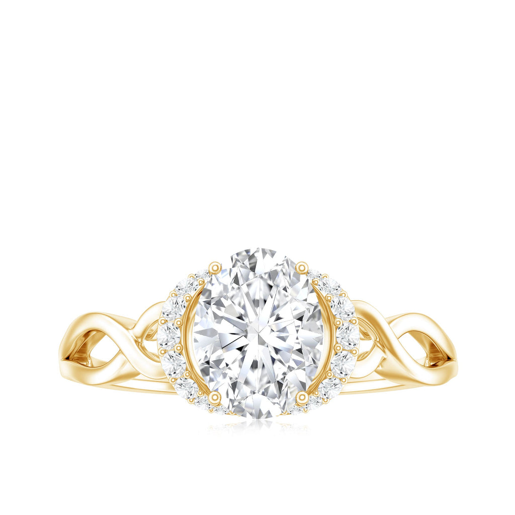 Lab Grown Diamond 6X8 MM Oval Engagement Ring For Women
