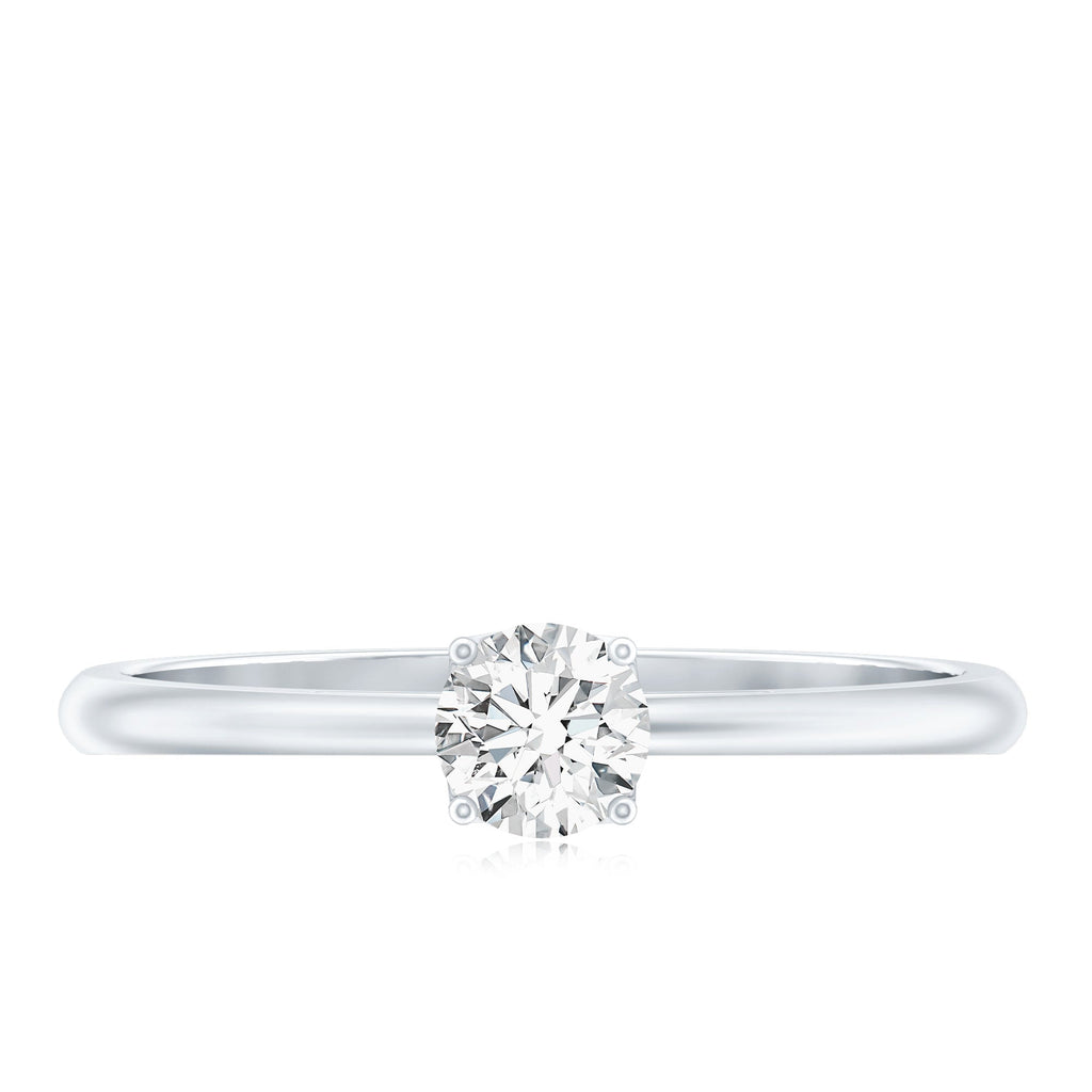 Lab Grown Diamond Solitaire Promise Ring For Women