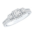Certified Lab Grown Diamond Three Stone Engagement Ring