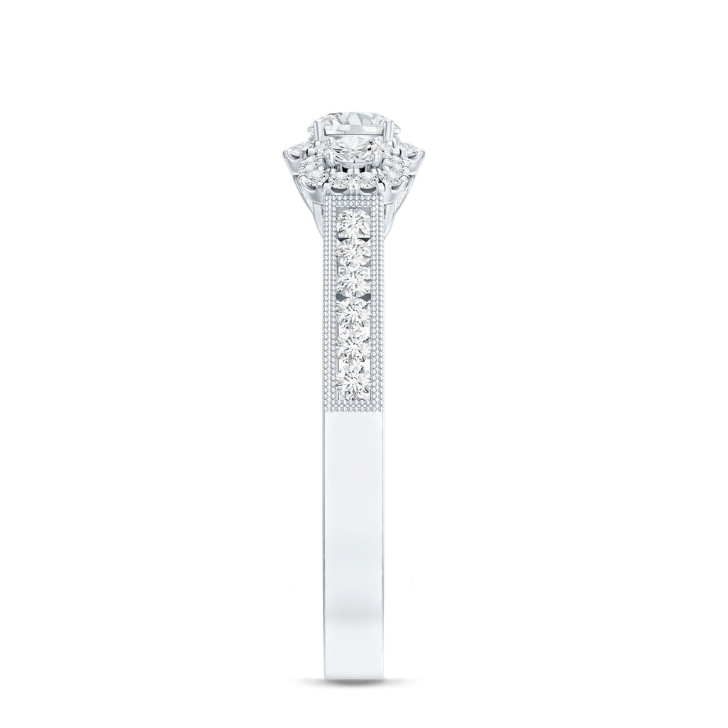 Certified Lab Grown Diamond Three Stone Engagement Ring