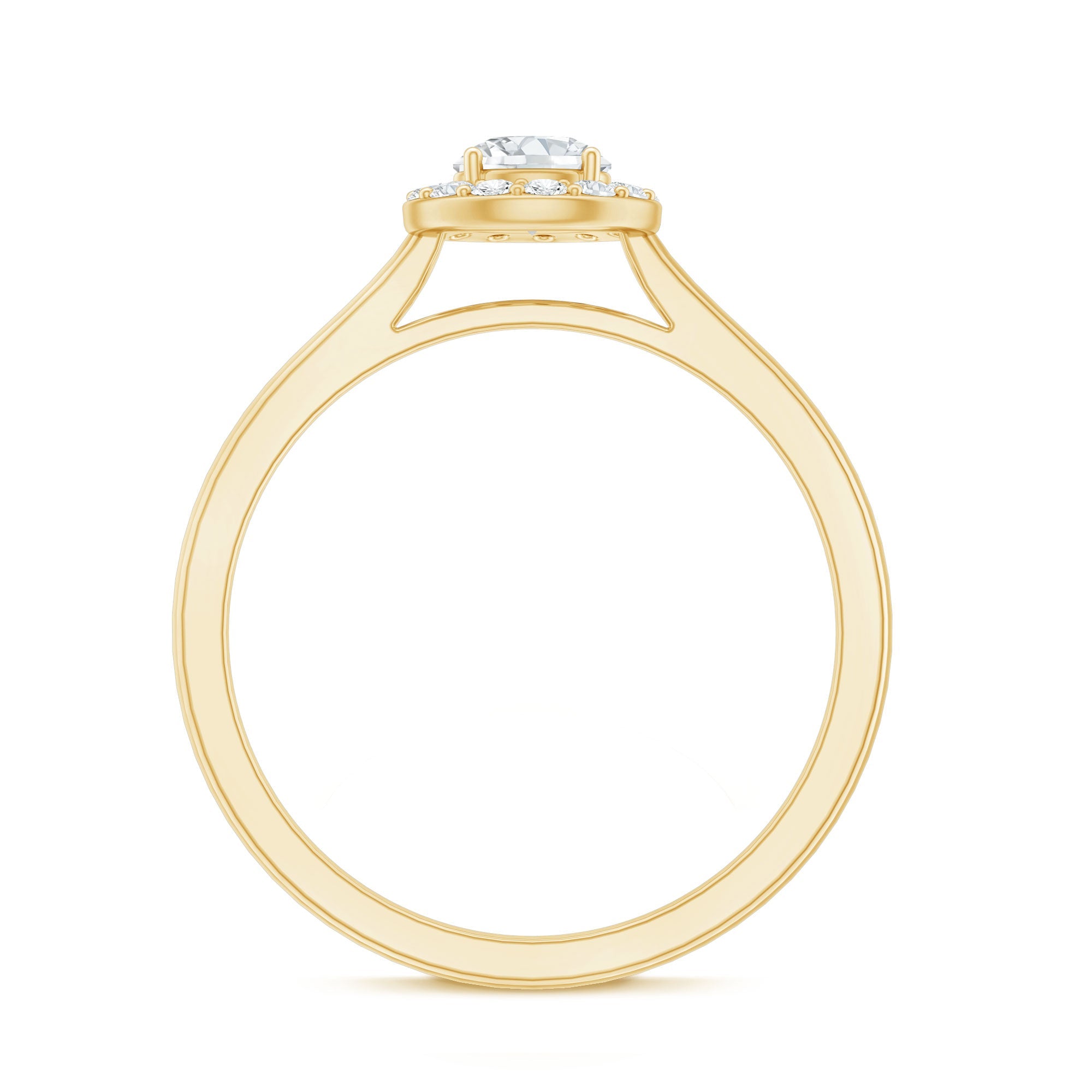 Certified Lab Grown Diamond Halo Promise Engagement Ring
