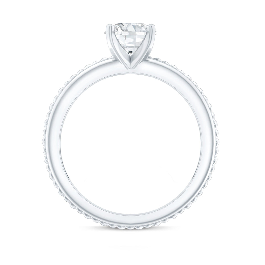 Certified Lab Grown Diamond 5 MM Round Solitaire Promise Ring