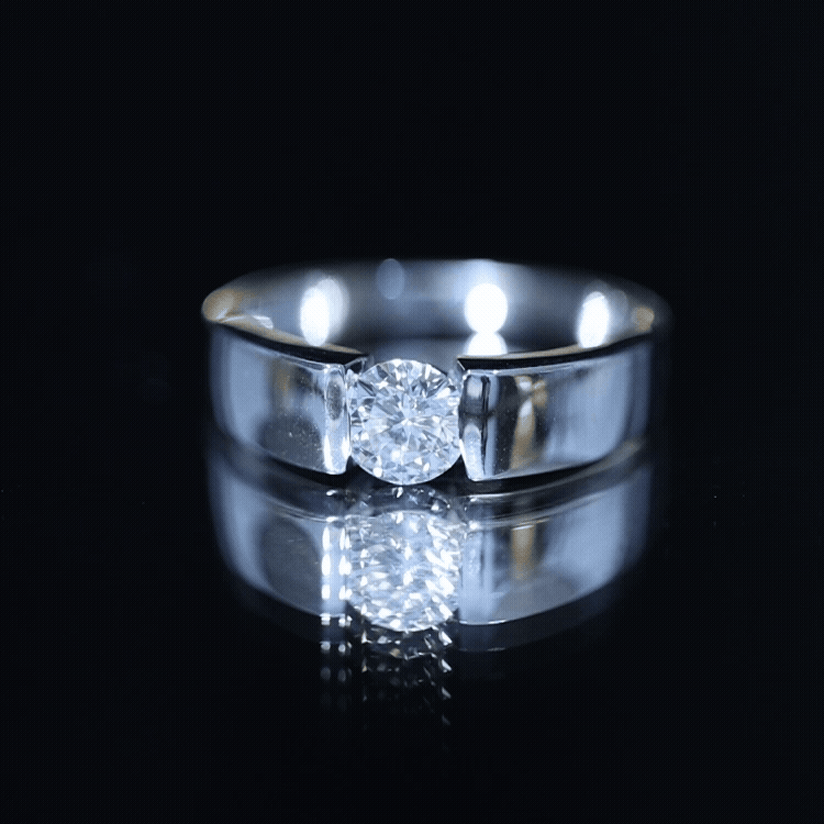 Lab Grown Diamond 5 MM Solitaire Band Ring