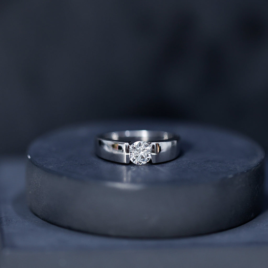 Lab Grown Diamond 5 MM Solitaire Band Ring