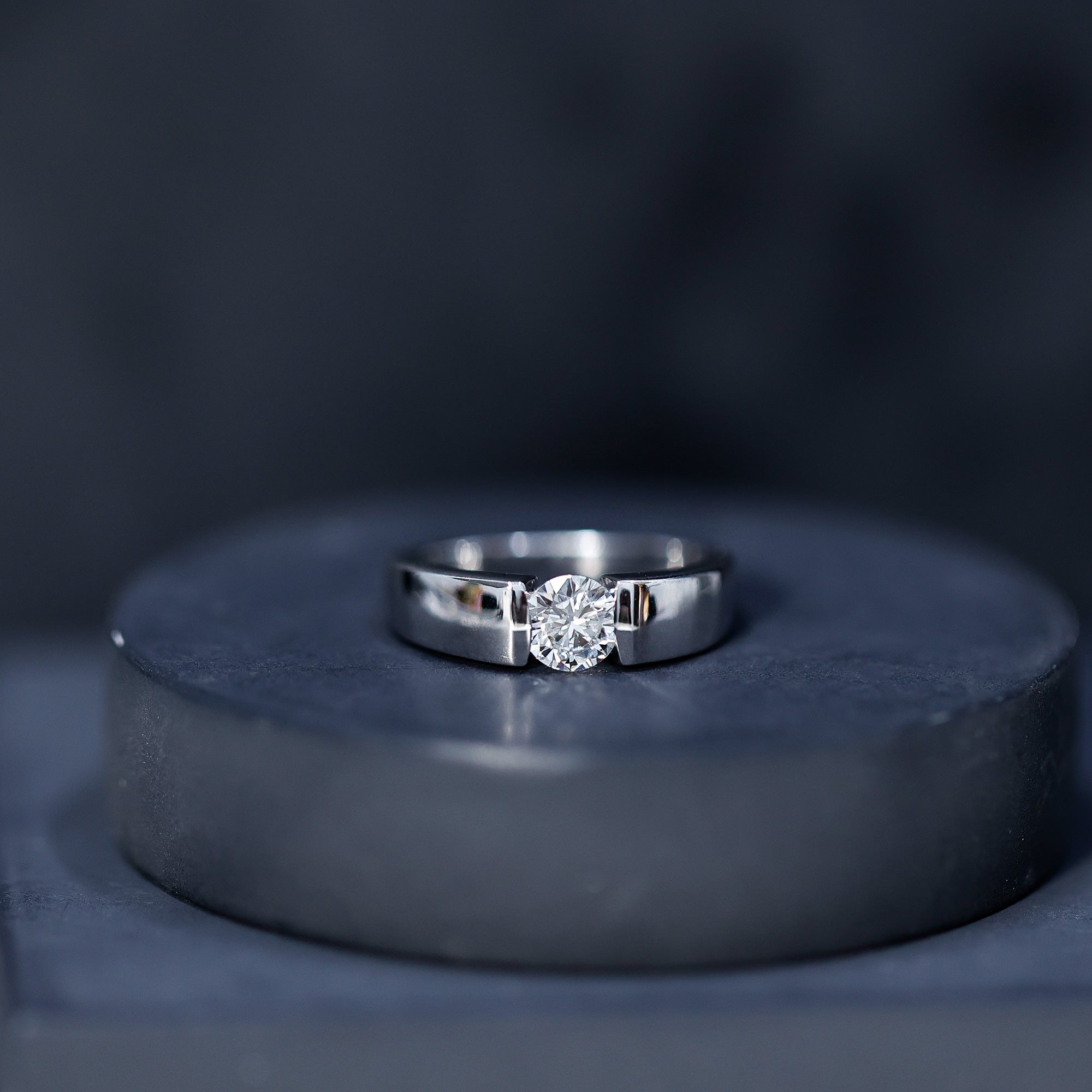 Lab Grown Diamond 5 MM Solitaire Band Ring
