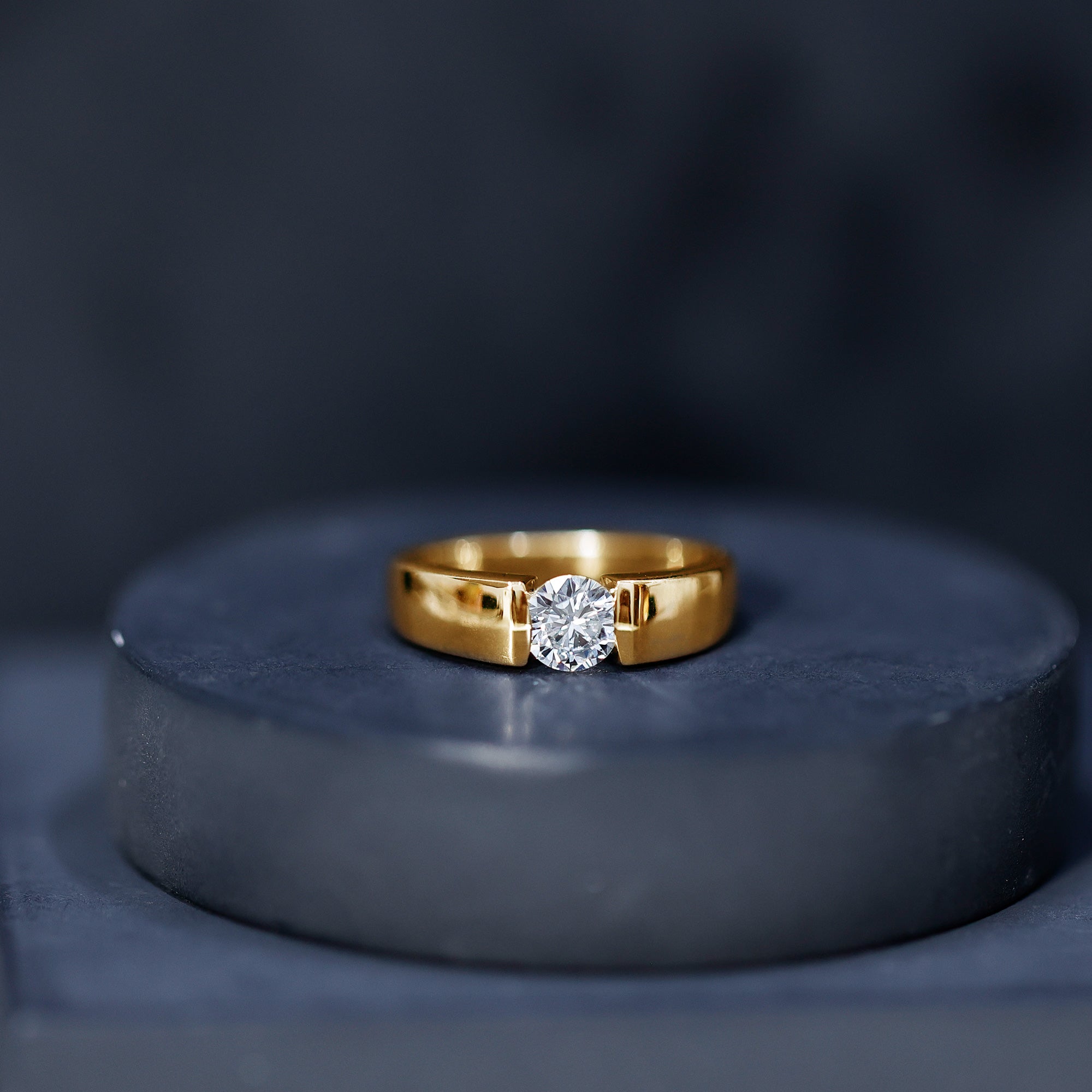 Lab Grown Diamond 5 MM Solitaire Band Ring