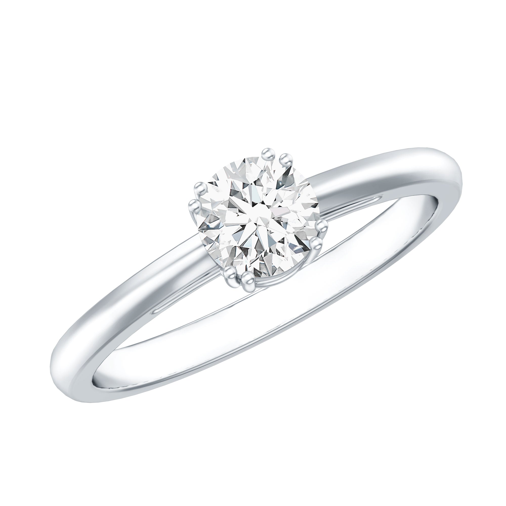 Certified 5 MM Lab Grown Diamond Solitaire Promise Ring