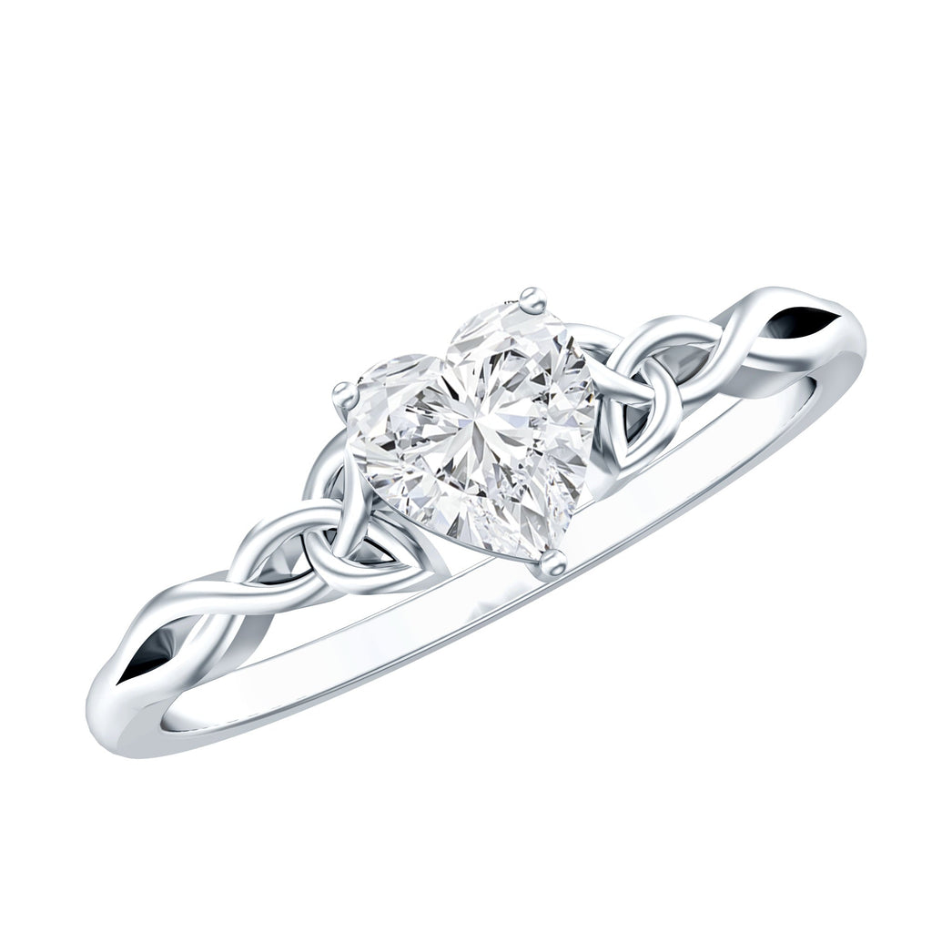 Certified Lab Grown Diamond 5 MM Heart Promise Ring