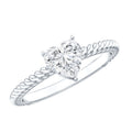 Certified 5 MM Heart Lab Grown Diamond Solitaire Promise Ring