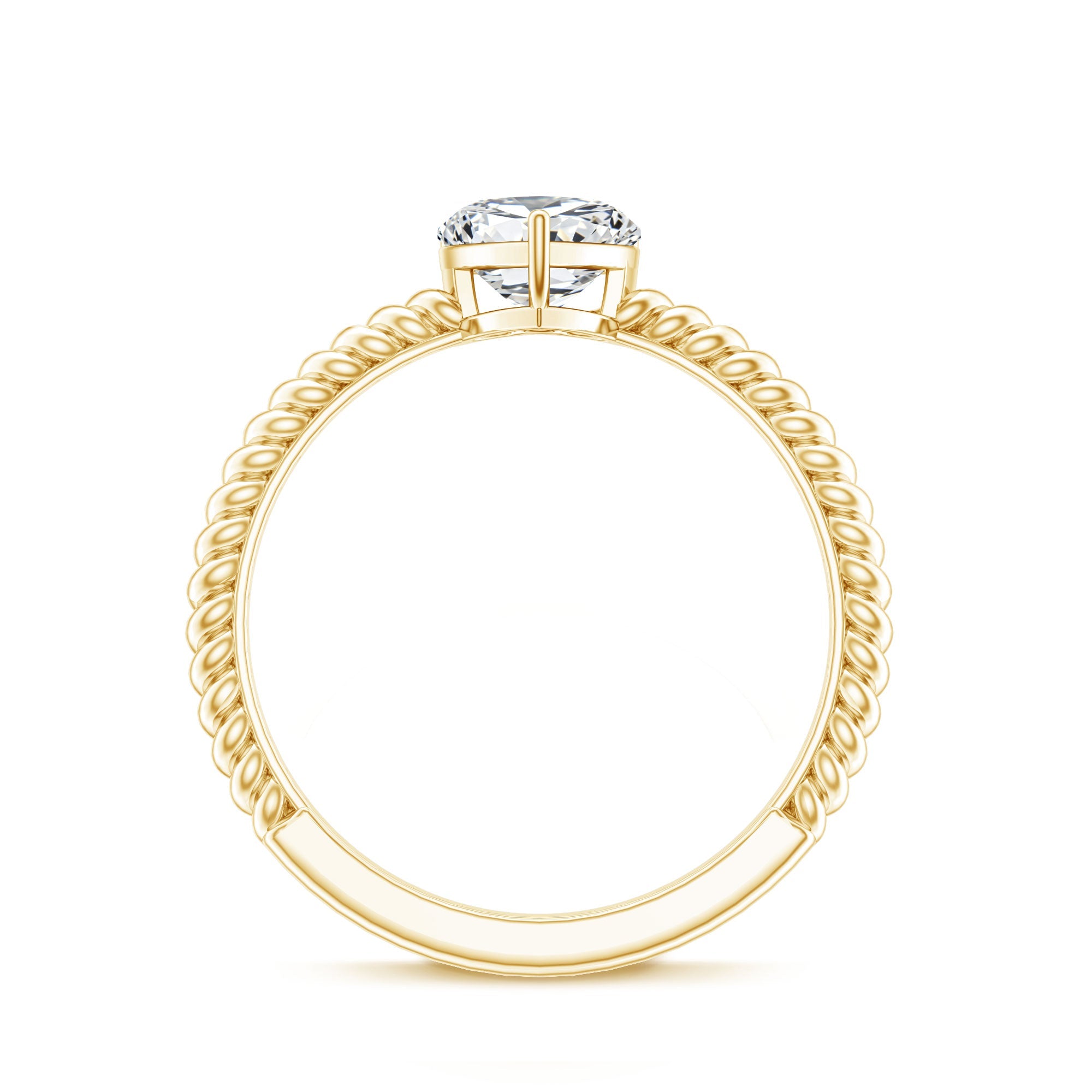 Certified 5 MM Heart Lab Grown Diamond Solitaire Promise Ring