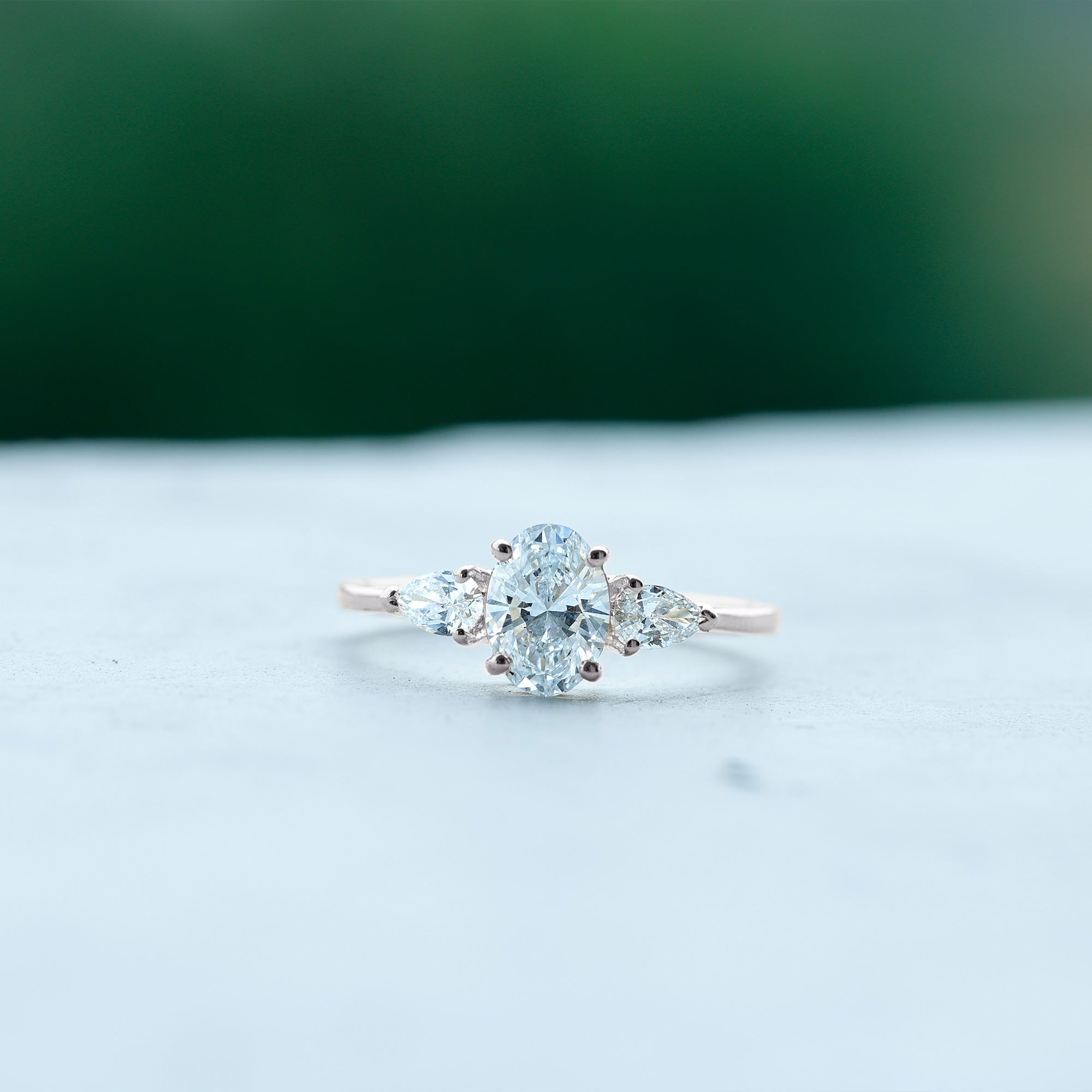 Lab Grown Diamond Past Present Future Engagement Ring For Women