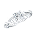 Certified Lab Grown Diamond 6MM Princess Cut Engagement Ring