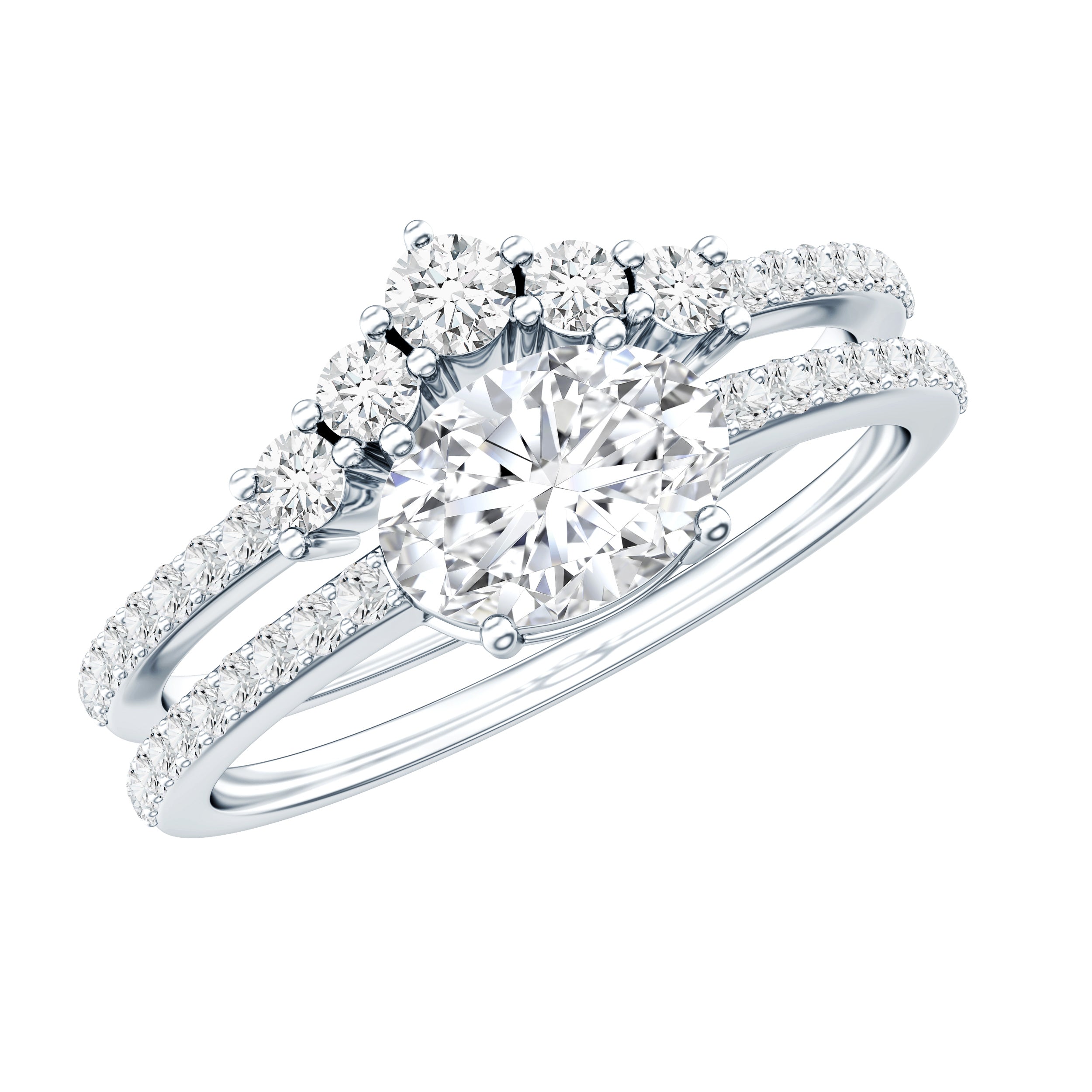 Certified 5X7 MM Lab Grown Diamond Engagement Ring Enhancer
