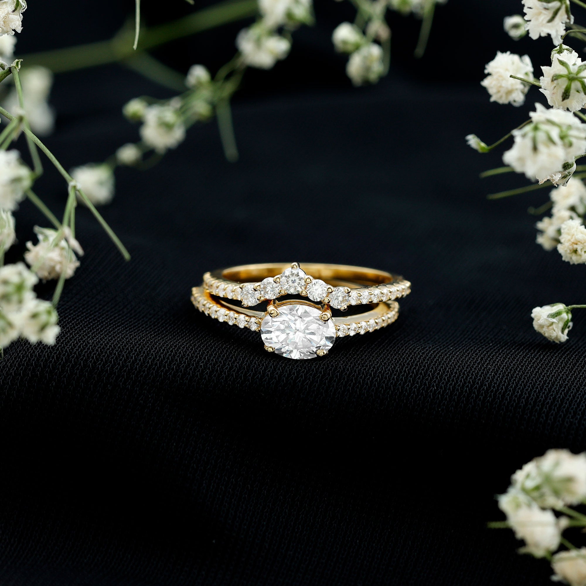Certified 5X7 MM Lab Grown Diamond Engagement Ring Enhancer
