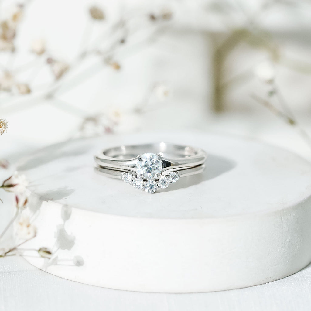 Lab Grown Diamond Minimal Engagement Ring With Enhancer