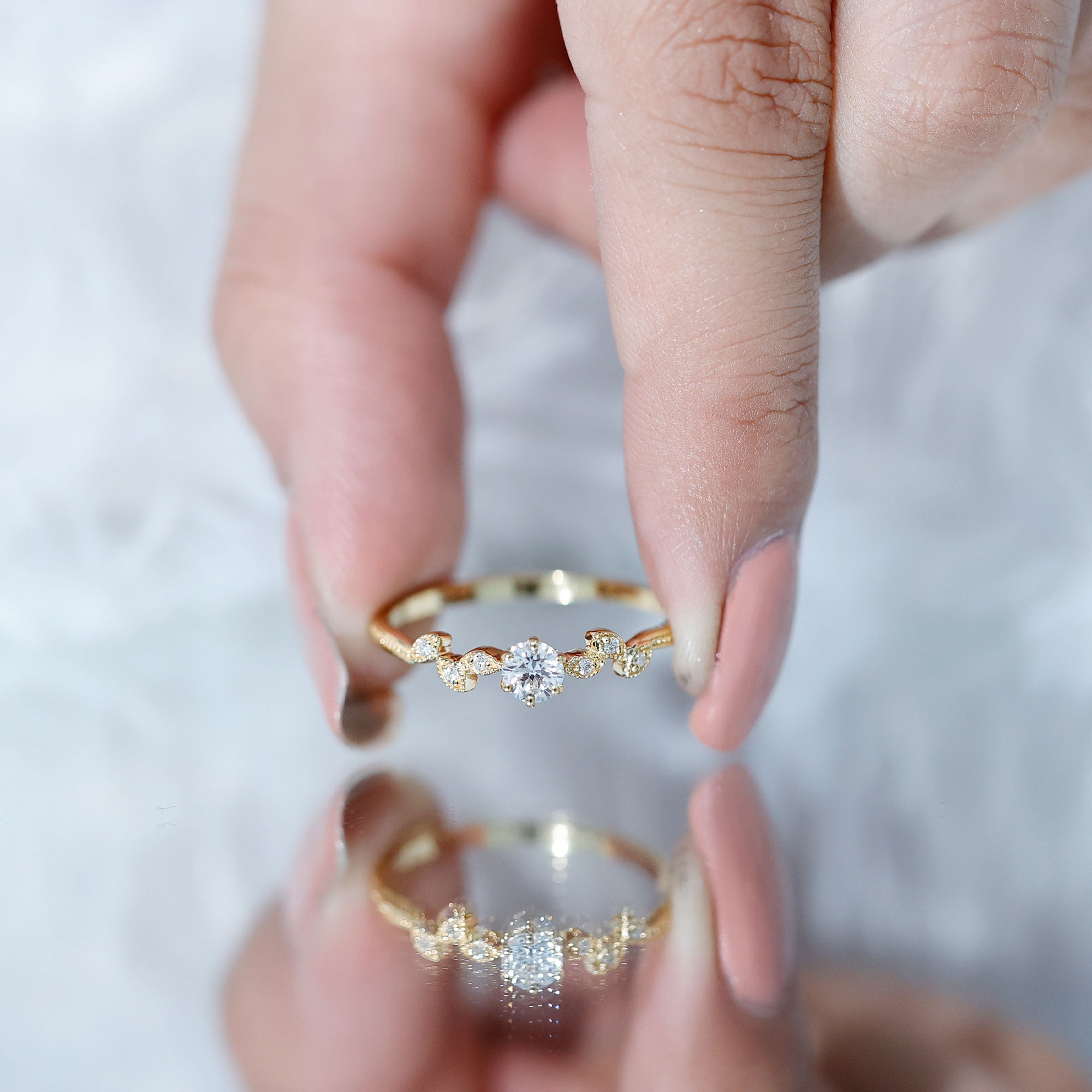 Certified Lab Grown Diamond Minimalist Promise Ring