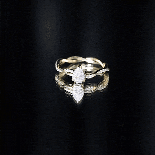 0.6 Carat Lab Grown Diamond Pear Shaped Engagement Ring