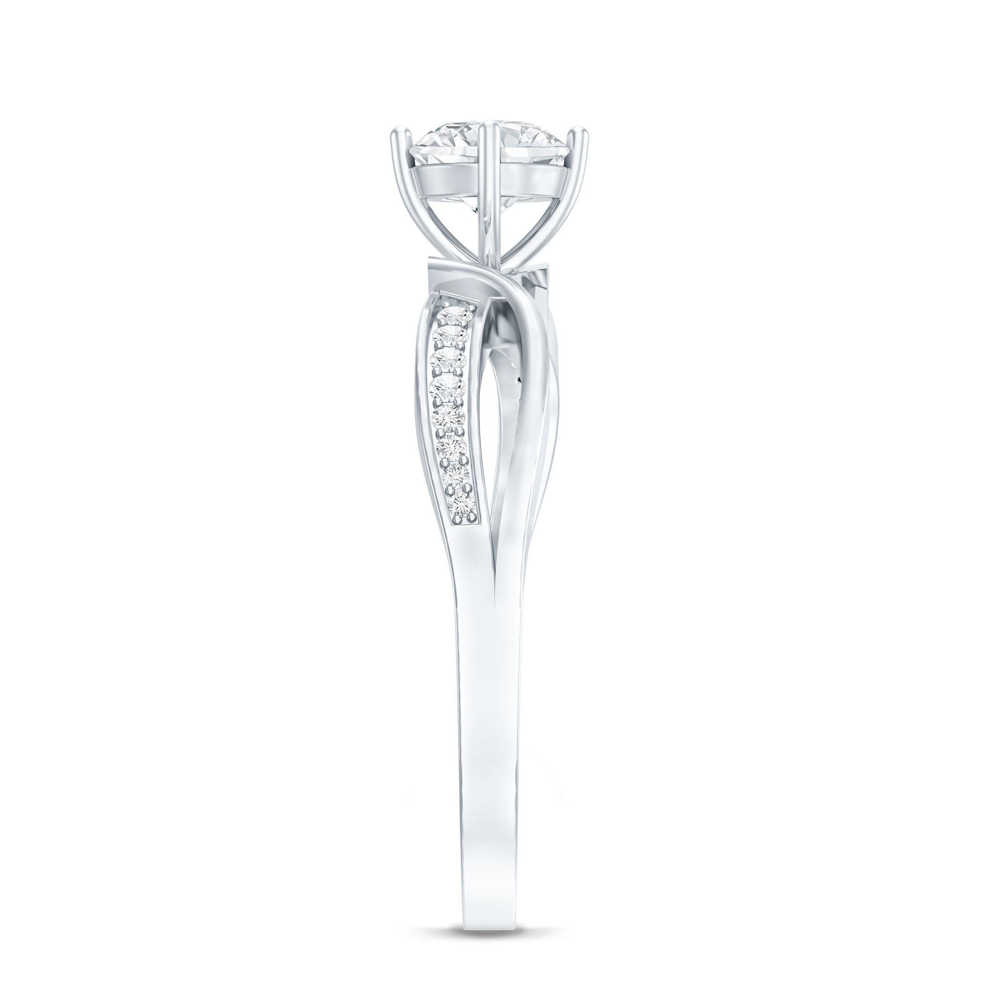 Certified Lab Grown Diamond 5 MM Infinity Engagement Ring